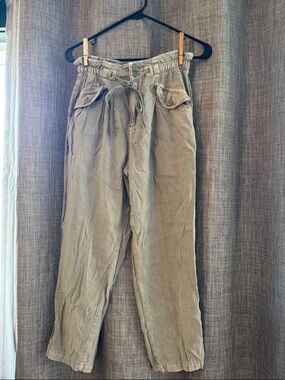 Women’s  Casual Drawstring  Pants - Olive Green